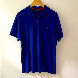 Polo Golf Ralph Lauren Royal Blue Polo Shirt Red Pony Logo Size XL